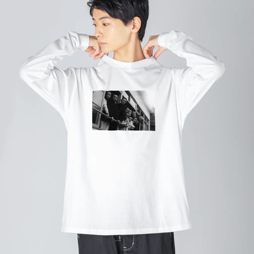 おかやまの愛のじいちゃん ビッグシルエットロングスリーブTシャツ