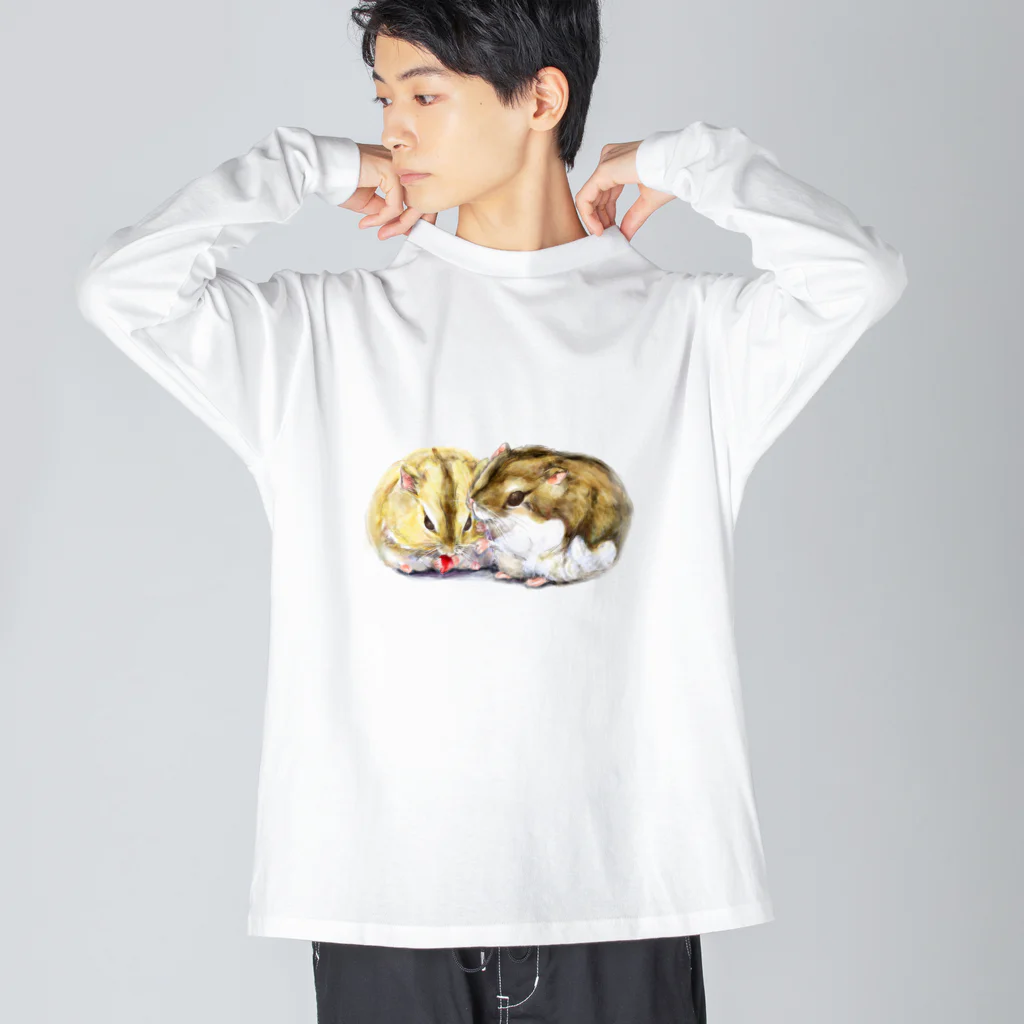 REDMOON_SAPPOROのハムスター＆ハムスター（カラー） Big Long Sleeve T-Shirt