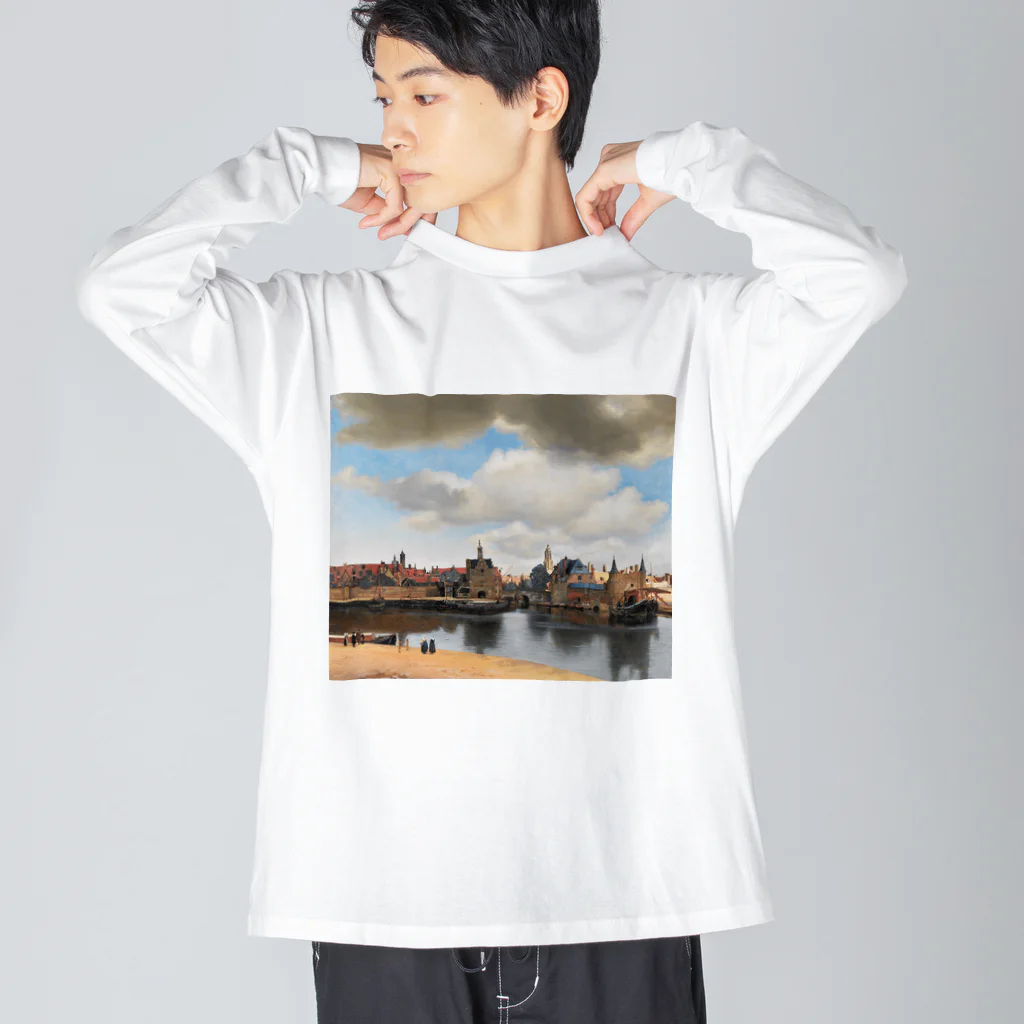 世界美術商店のデルフト眺望 / View of Delft ビッグシルエットロングスリーブTシャツ