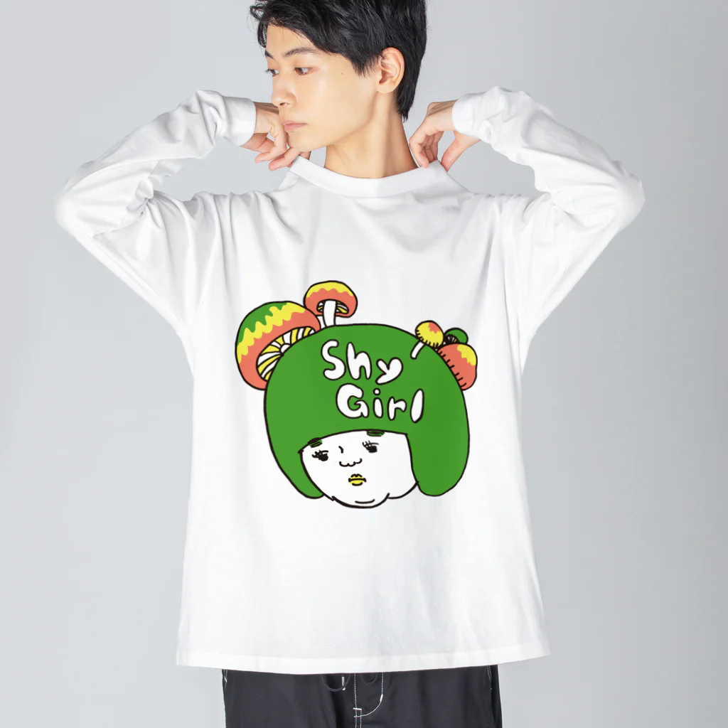 OKAMEのシャイガール Big Long Sleeve T-Shirt