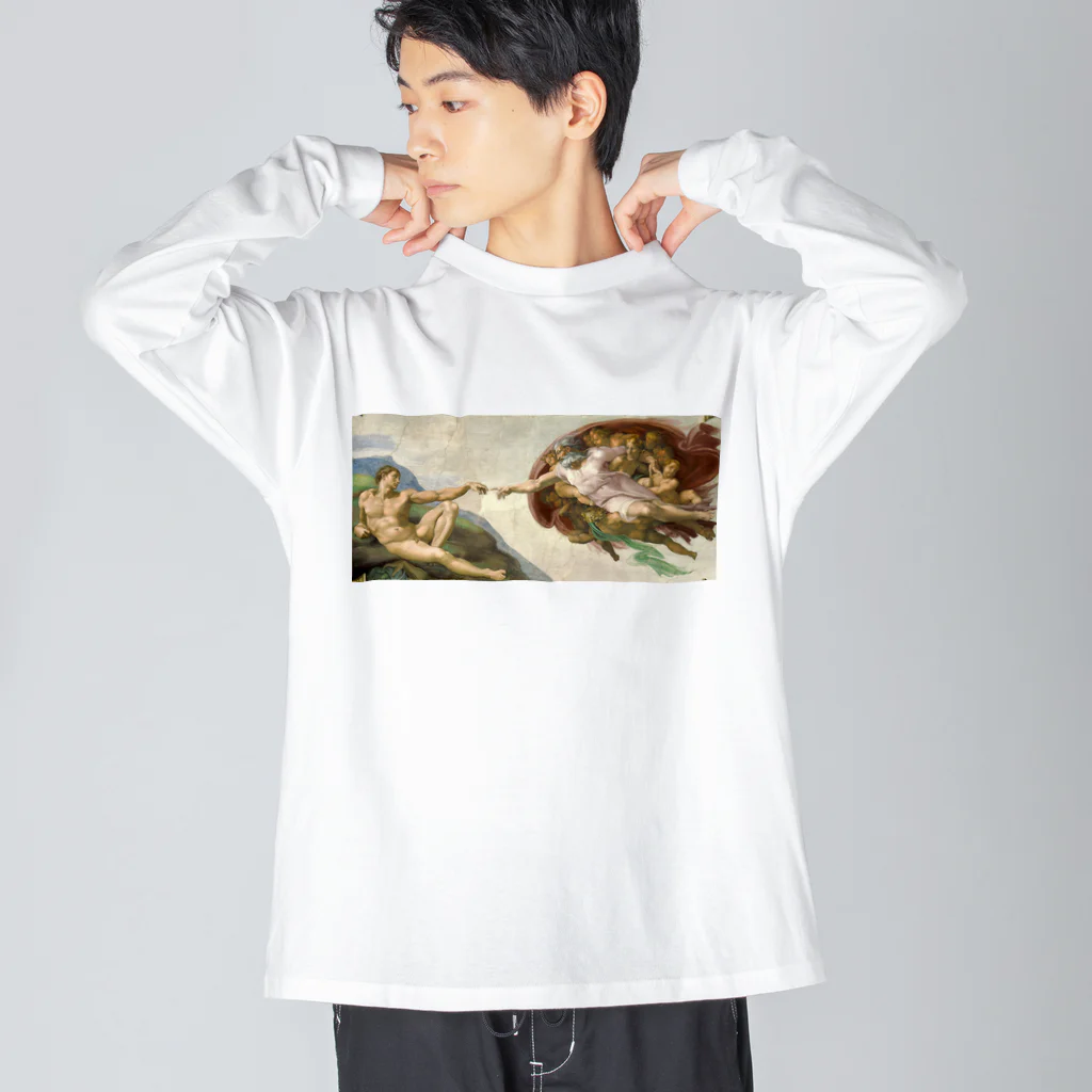 世界美術商店のアダムの創造 / The Creation of Adam ビッグシルエットロングスリーブTシャツ