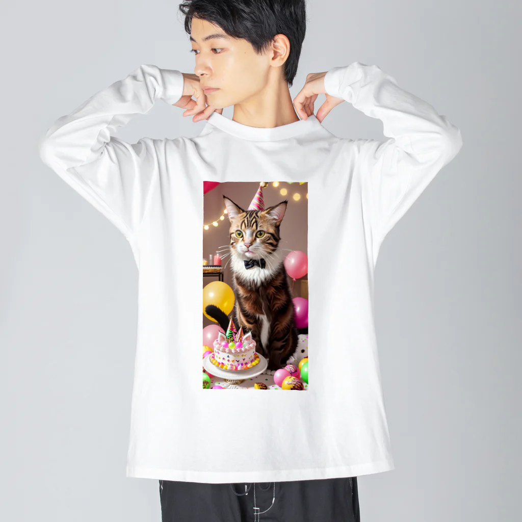 ukeroのパーティーキャット265 Big Long Sleeve T-Shirt