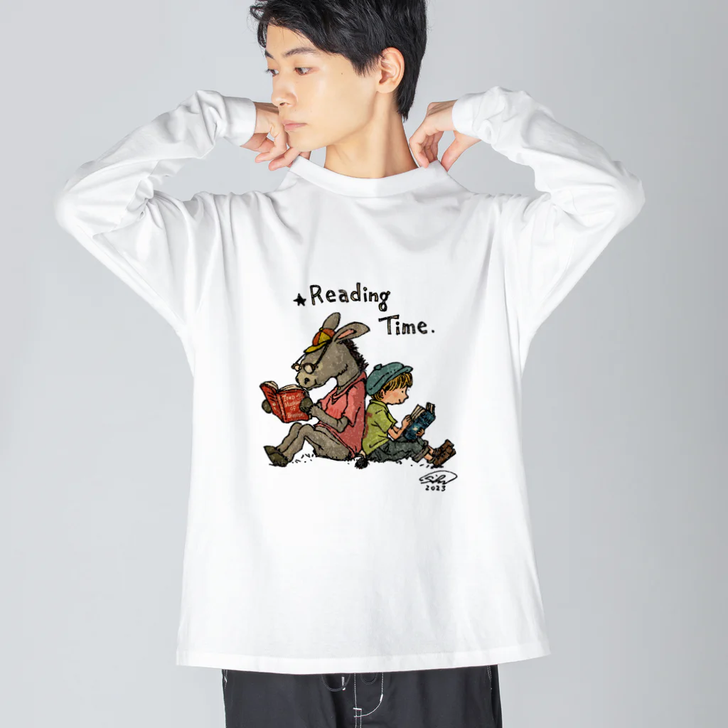 まつもトイズのロバ君と少年 ビッグシルエットロングスリーブTシャツ