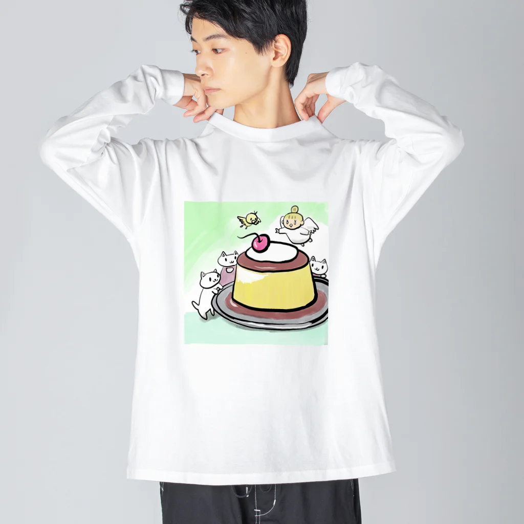 なすこのプリン ビッグシルエットロングスリーブTシャツ