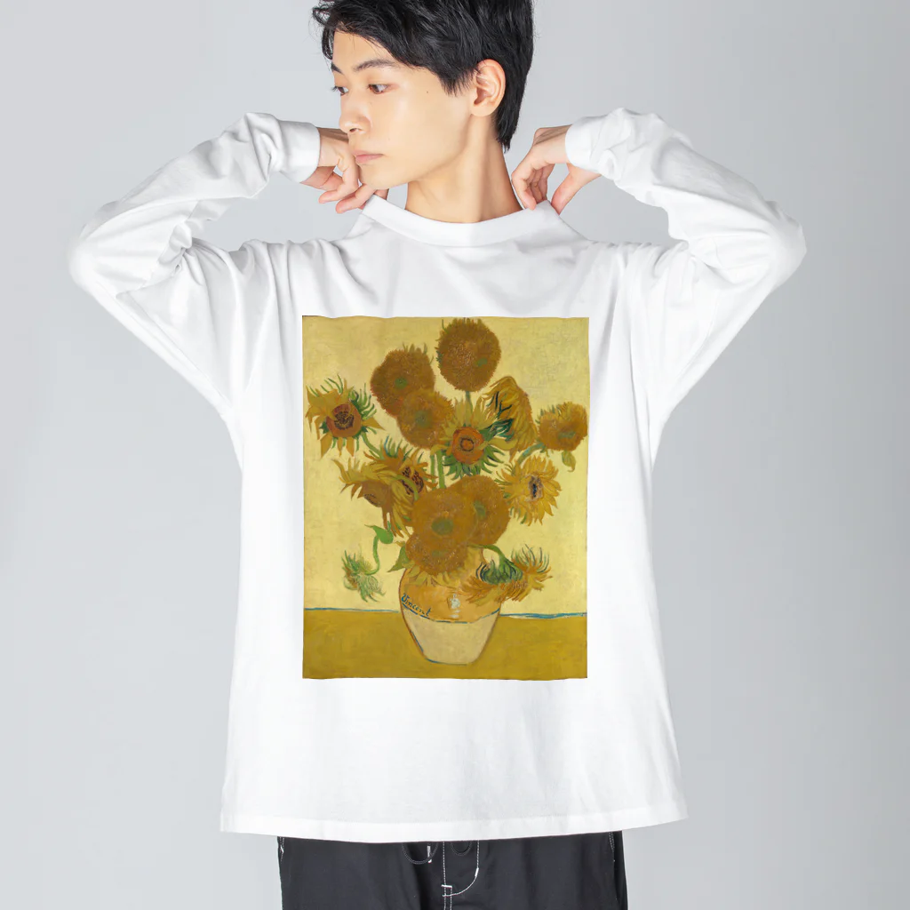 世界美術商店のひまわり / Sunflowers ビッグシルエットロングスリーブTシャツ