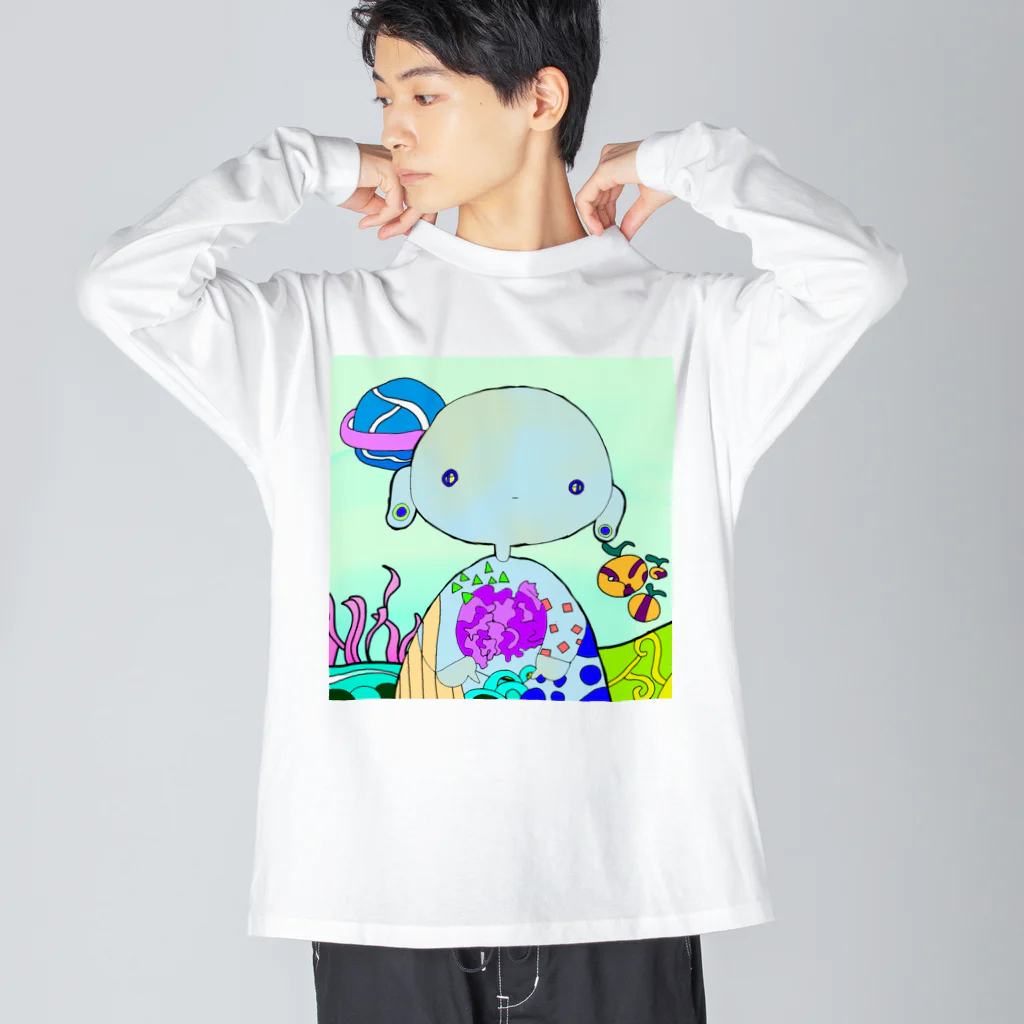 Hakuaのお店の優しい宇宙人 Big Long Sleeve T-Shirt