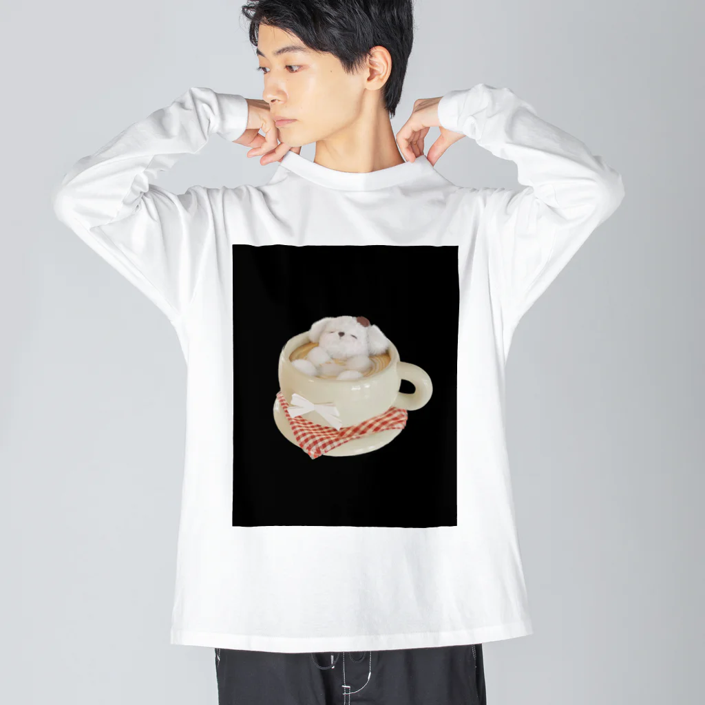 みにゆん　ねこのBathing puppy Big Long Sleeve T-Shirt