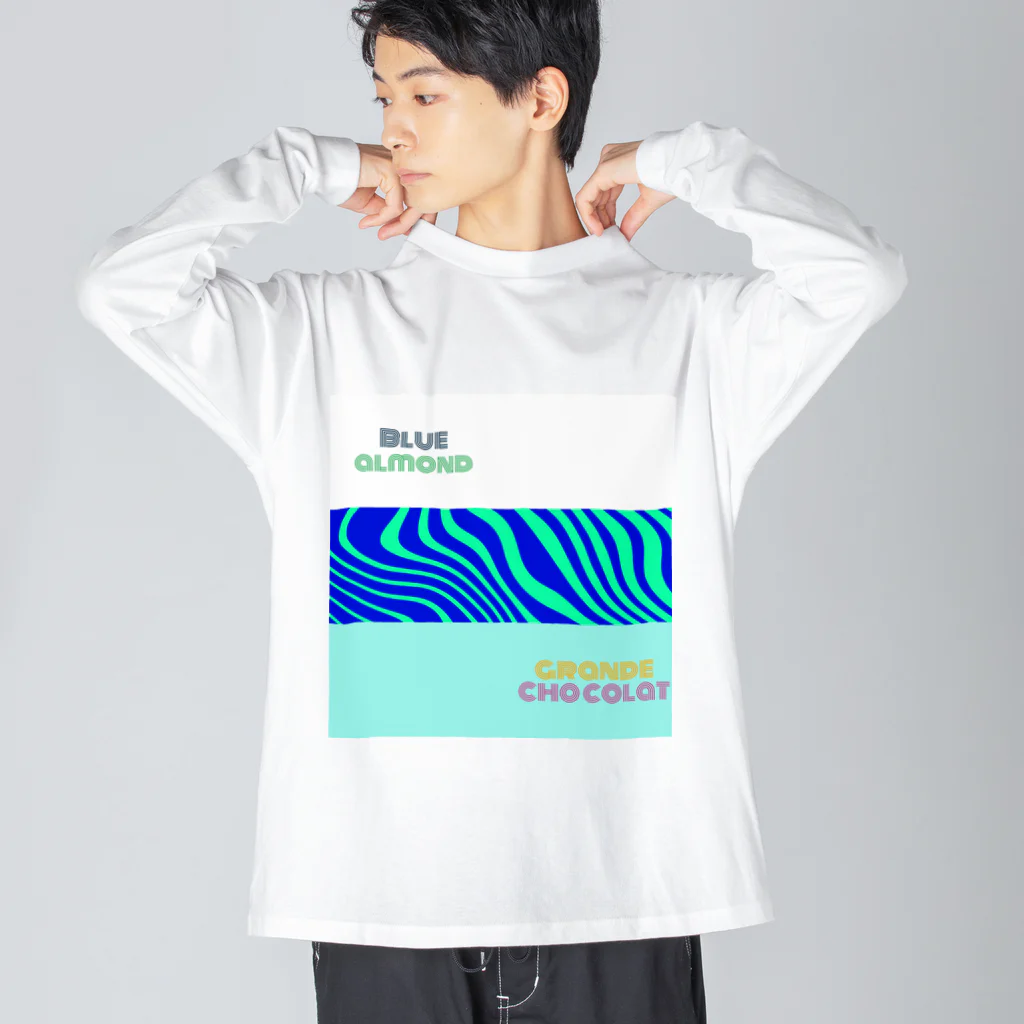 小柴屋さん(あどべ専士)のBlue almond & grande chocolat ver.1 Big Long Sleeve T-Shirt