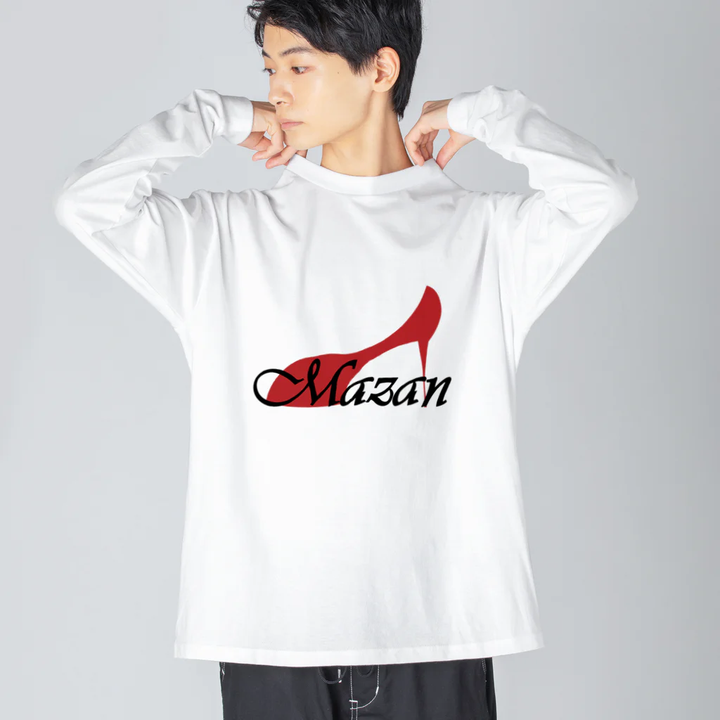 Mazanのマザンのあのロゴ ビッグシルエットロングスリーブTシャツ