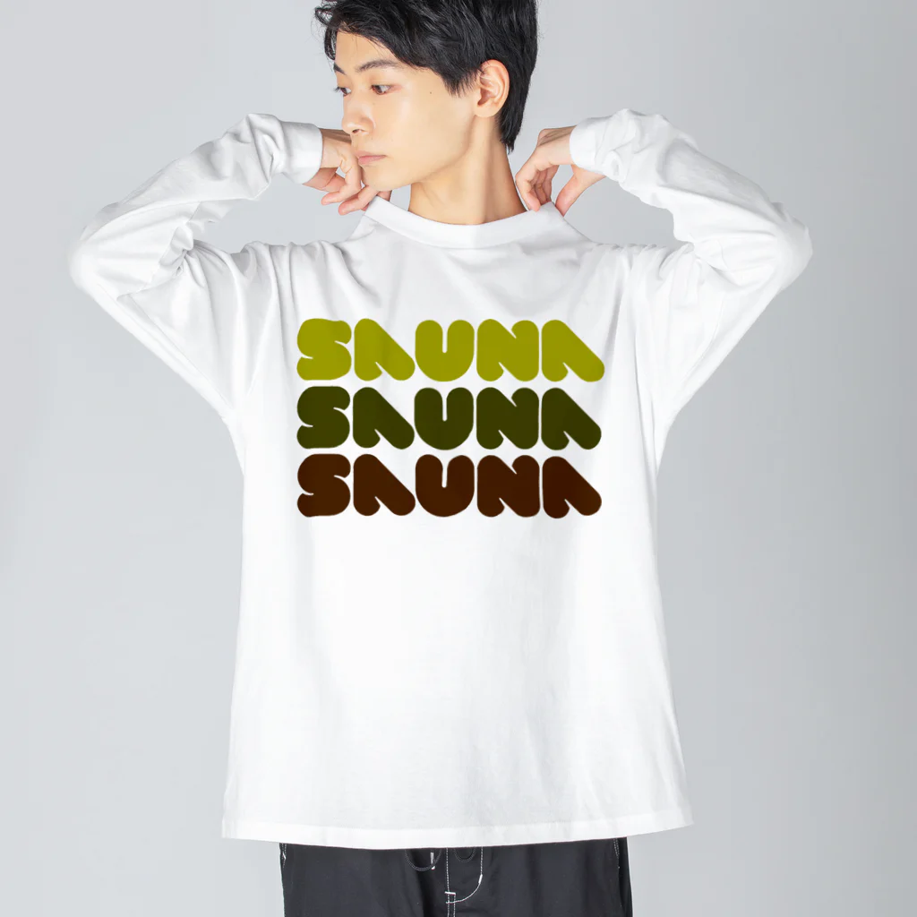 Saunagirl/サウナガールのSAUNA SAUNA SAUNA  Big Long Sleeve T-Shirt
