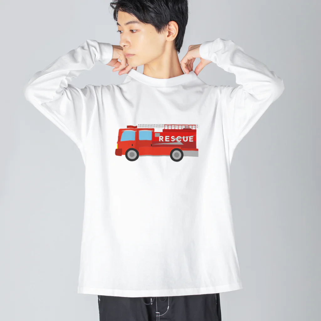 chicodeza by suzuriのレスキュー車 Big Long Sleeve T-Shirt