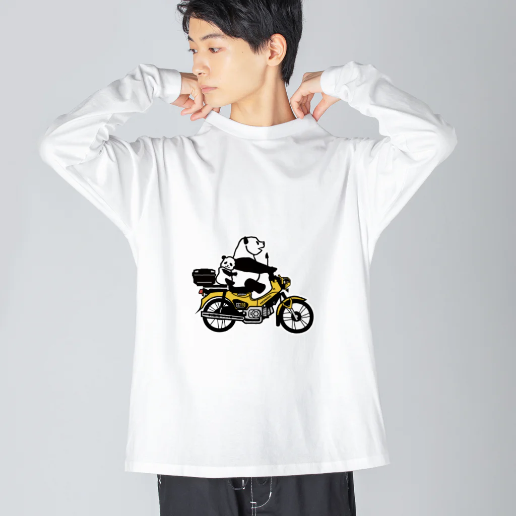 へっぽこデザインのクロスカブ　綺麗な黄色 Big Long Sleeve T-Shirt