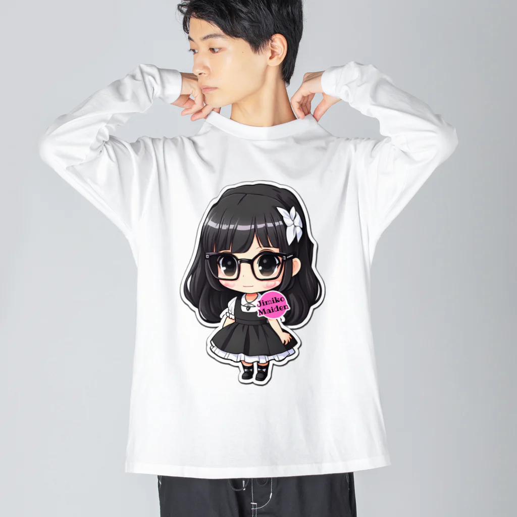 Jimiko Maiden (ジミコメイデン)の【Jimiko Maiden】メイド地味子さん Big Long Sleeve T-Shirt