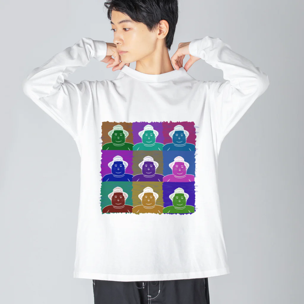 Heiwa_AriのSUMO WRESTLER (multicolor) ビッグシルエットロングスリーブTシャツ