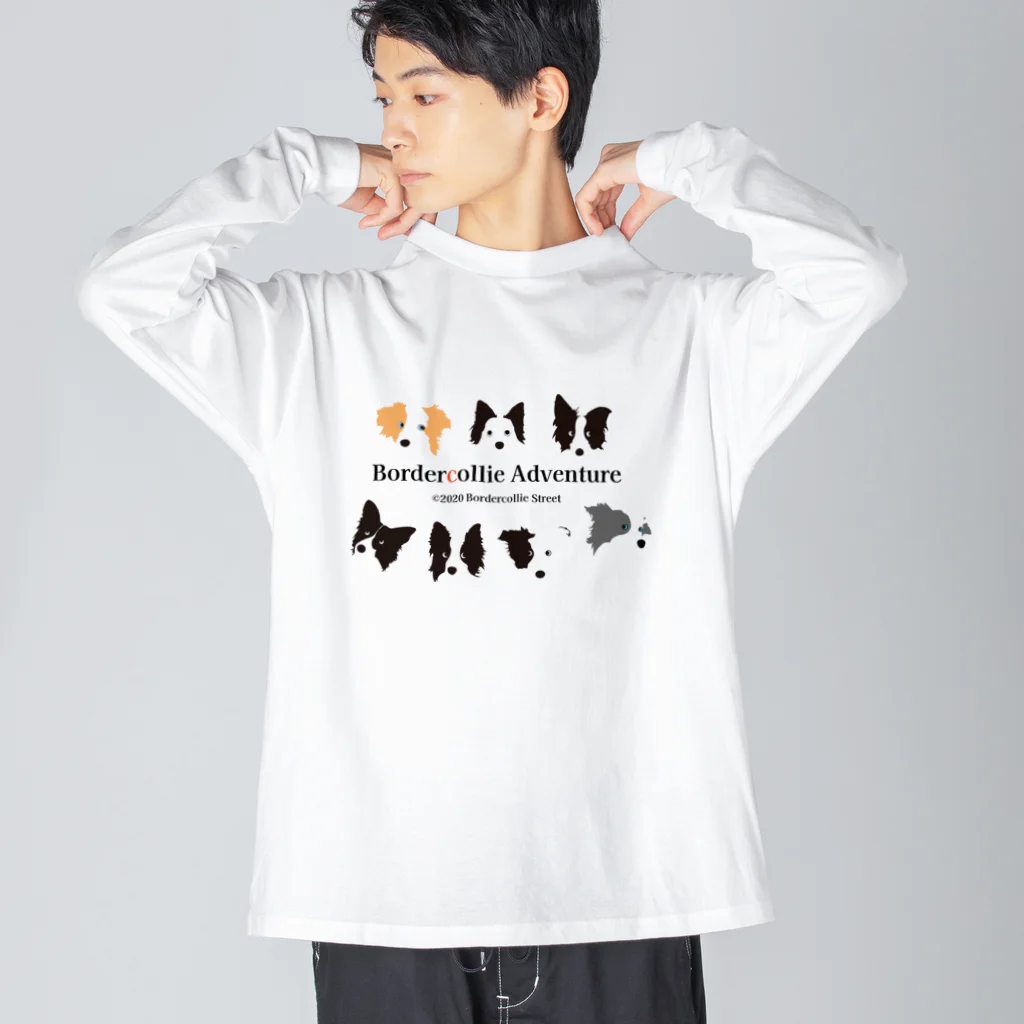 Bordercollie Streetの7 Border Collies-1 Big Long Sleeve T-Shirt