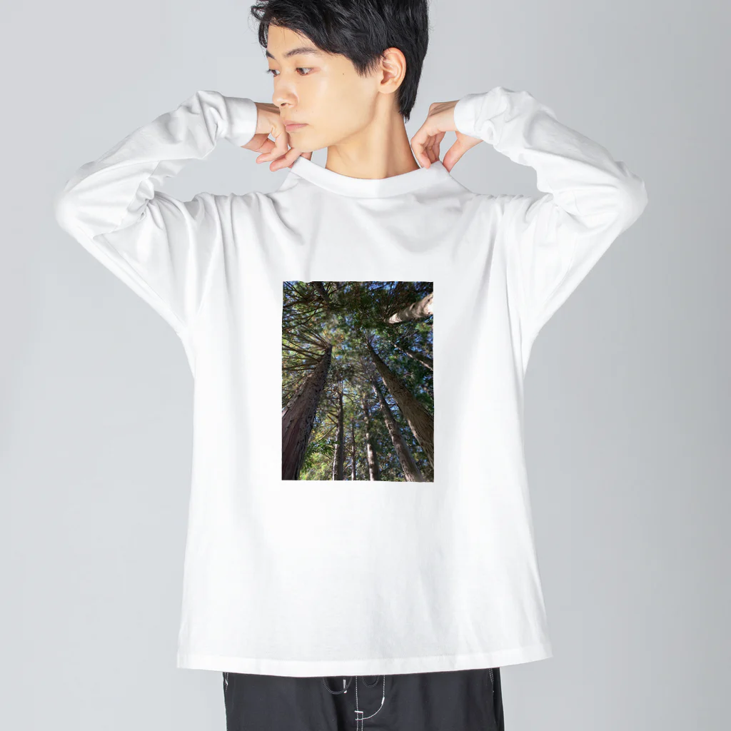 FIRE FLYのお山の木々 ビッグシルエットロングスリーブTシャツ