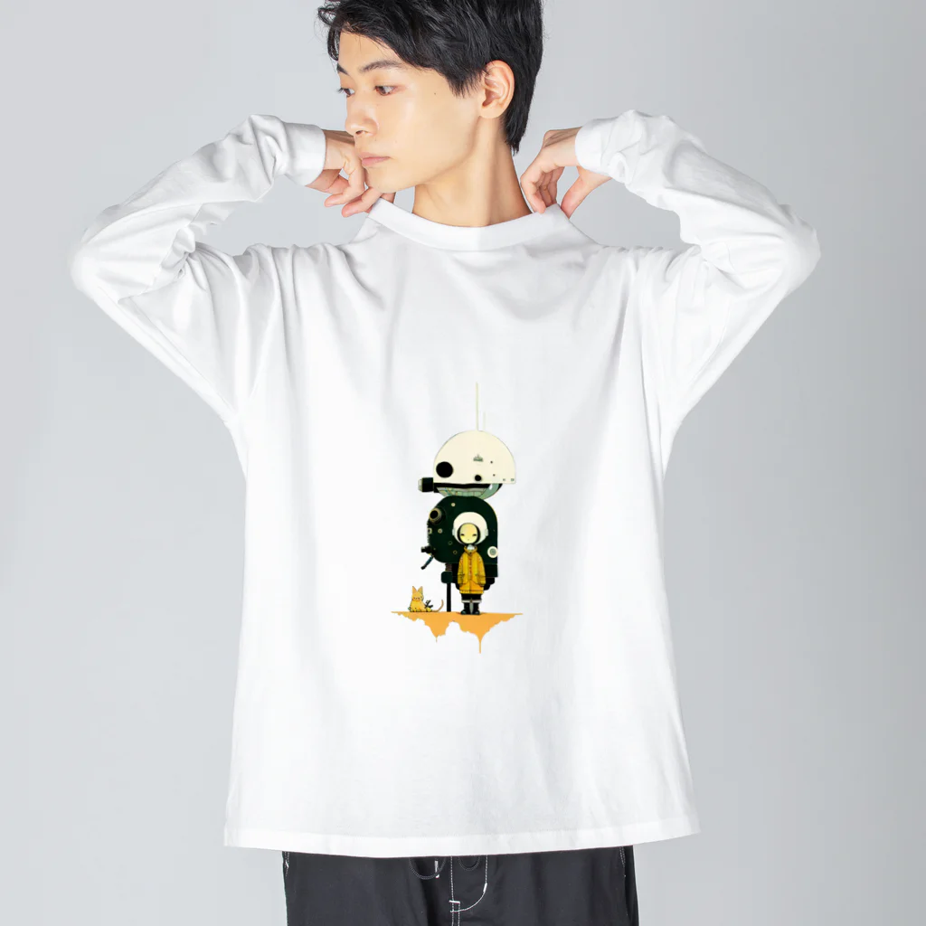 feistyIRISHの猫とエイリアン Big Long Sleeve T-Shirt