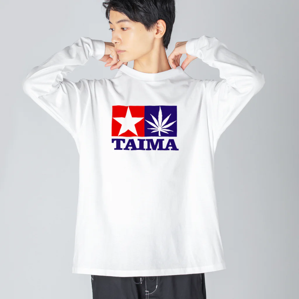 おもしろいTシャツ屋さんのTAIMA 大麻 大麻草 マリファナ cannabis marijuana ビッグシルエットロングスリーブTシャツ
