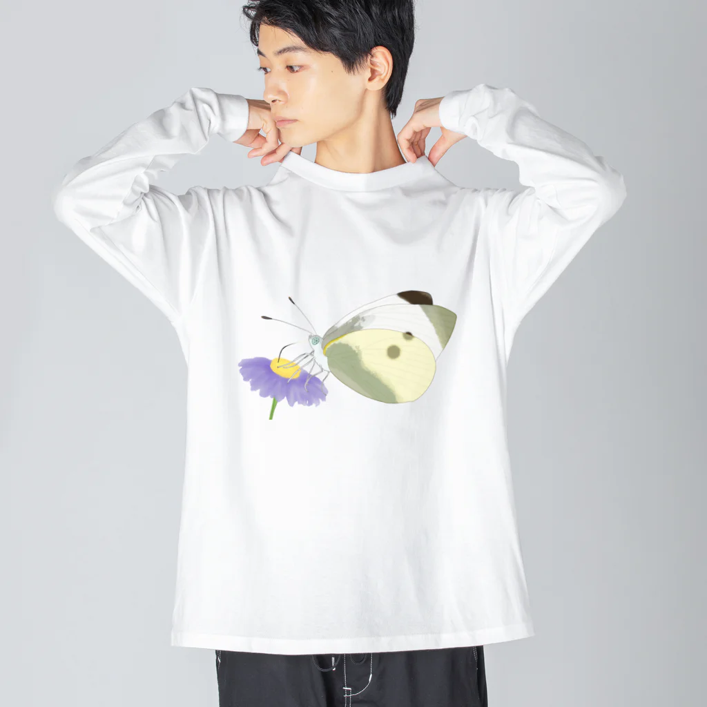 ぷにっと！パピなみ【公式】のモンシロチョウ(せいちゅう) Big Long Sleeve T-Shirt