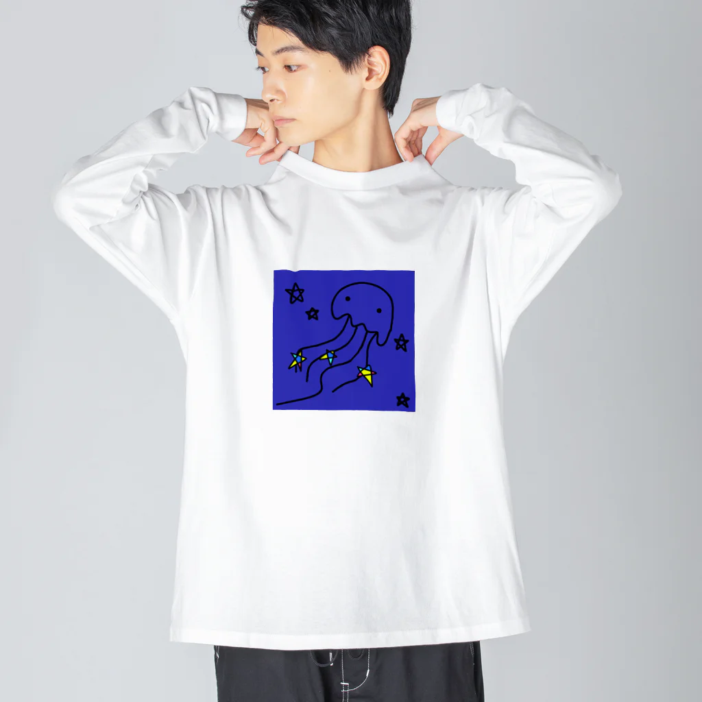 handmade asyouareの天の川クラゲ ビッグシルエットロングスリーブTシャツ