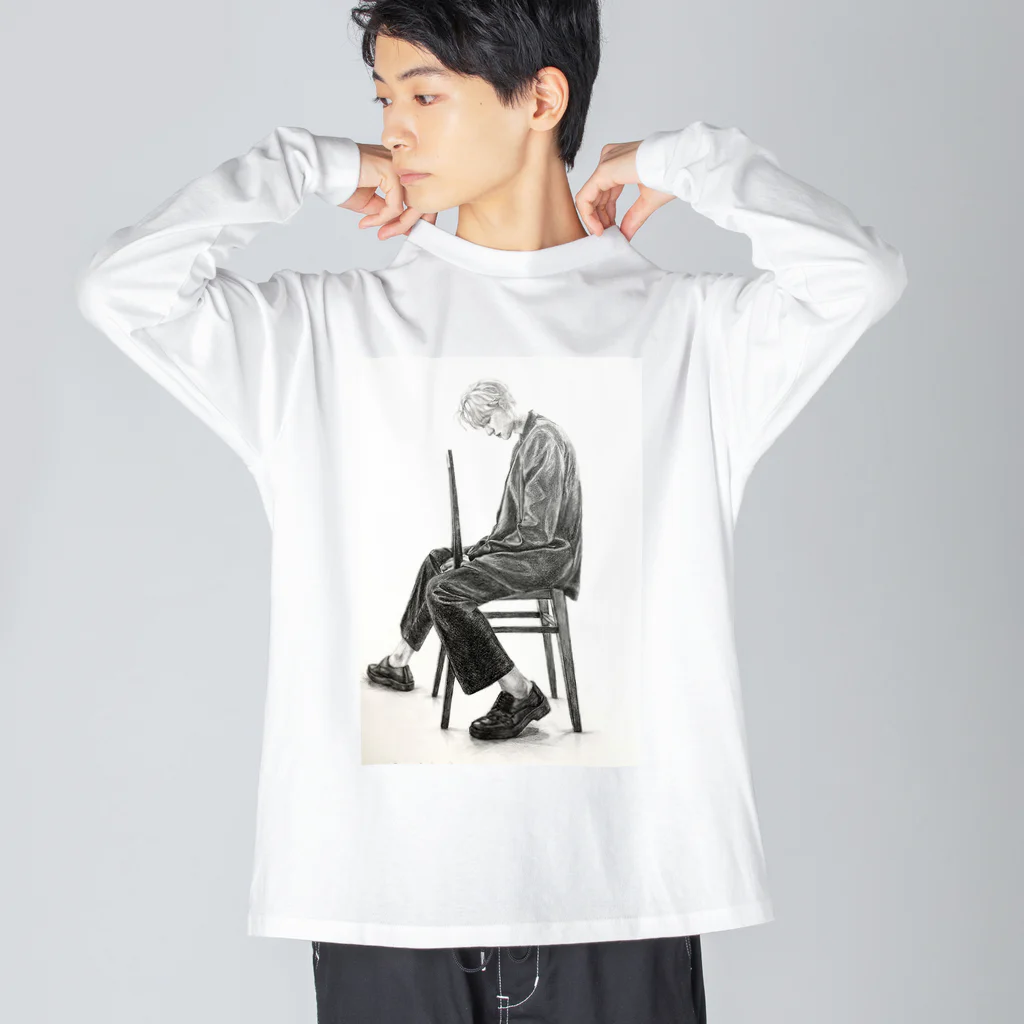 Hoai.art.jpのファンアート EXO チャンヨル　Chanyeol fanart  ビッグシルエットロングスリーブTシャツ