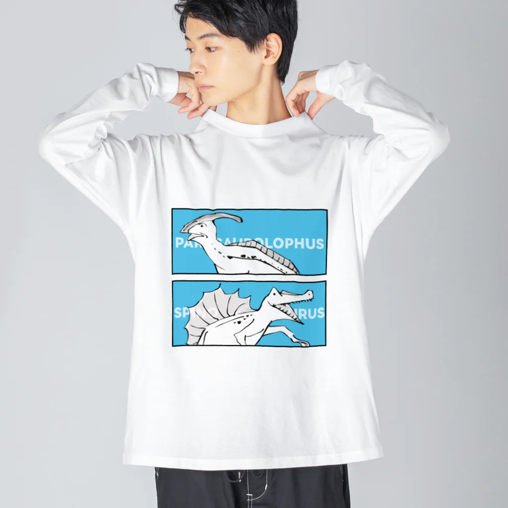 彩葉-IROHA-の戯画ザウルス(パラサウロロフス・スピノサウルス) Big Long Sleeve T-Shirt