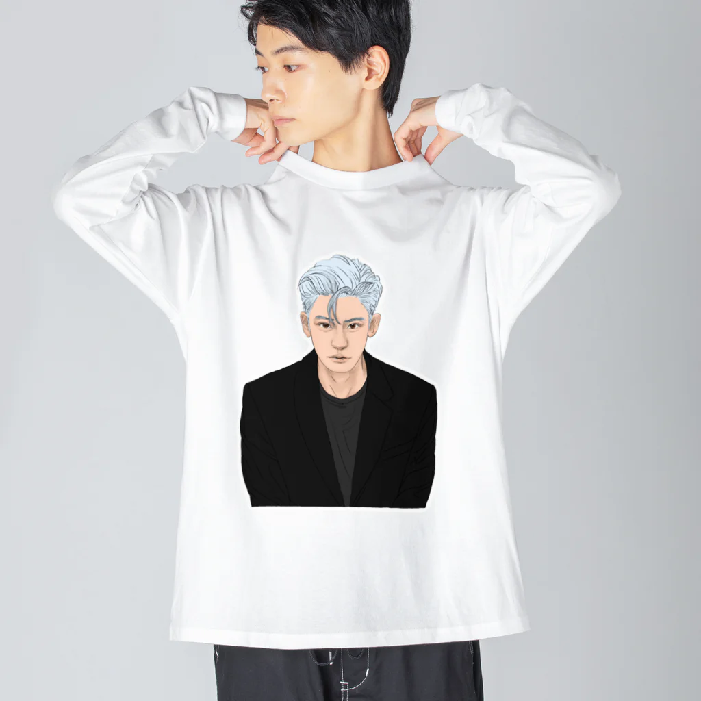 Hoai.art.jpのEXO PARK CHANYEOL fanart  ビッグシルエットロングスリーブTシャツ