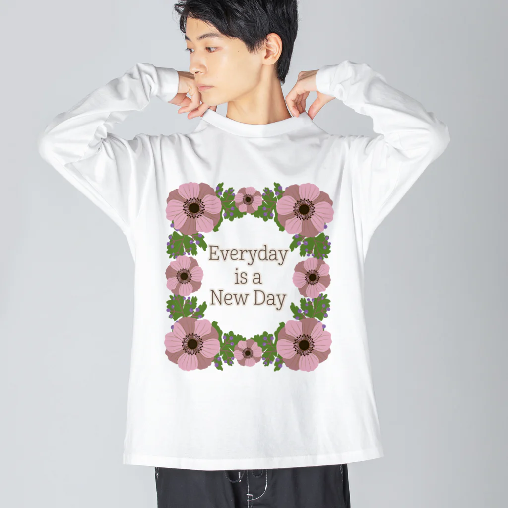 HeartToMeのシャビーシックなアネモネのフレーム Big Long Sleeve T-Shirt