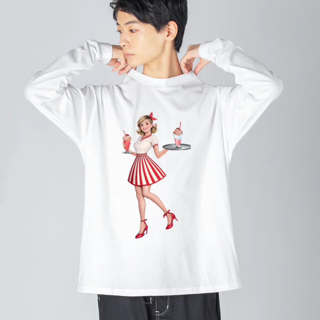 桜音ことこ企画のアメリカンダイナーcute ビッグシルエットロングスリーブTシャツ