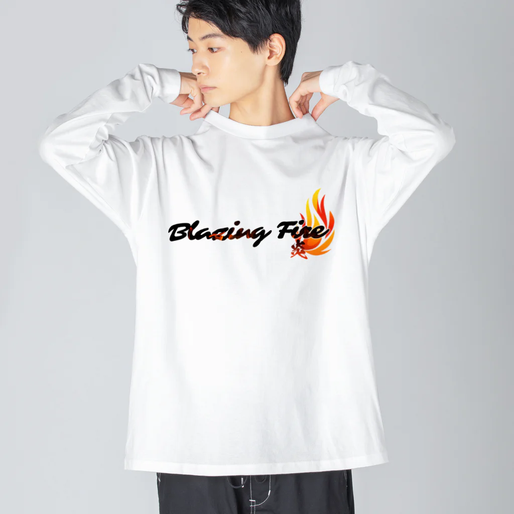 ArayashikI_Japanの炎-Blazing Fire-【淡色系アパレル】 Big Long Sleeve T-Shirt