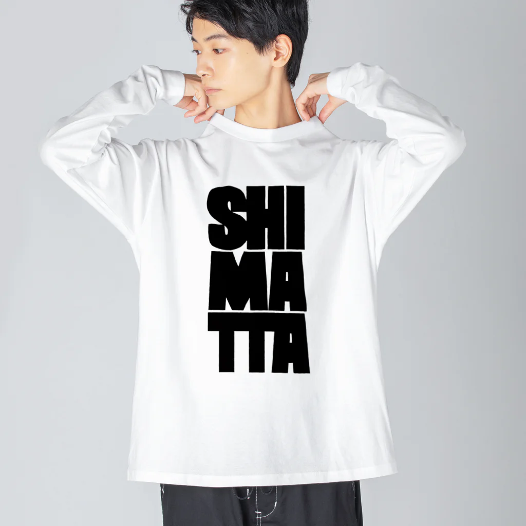 狭間商会のSHIMATTA black ビッグシルエットロングスリーブTシャツ