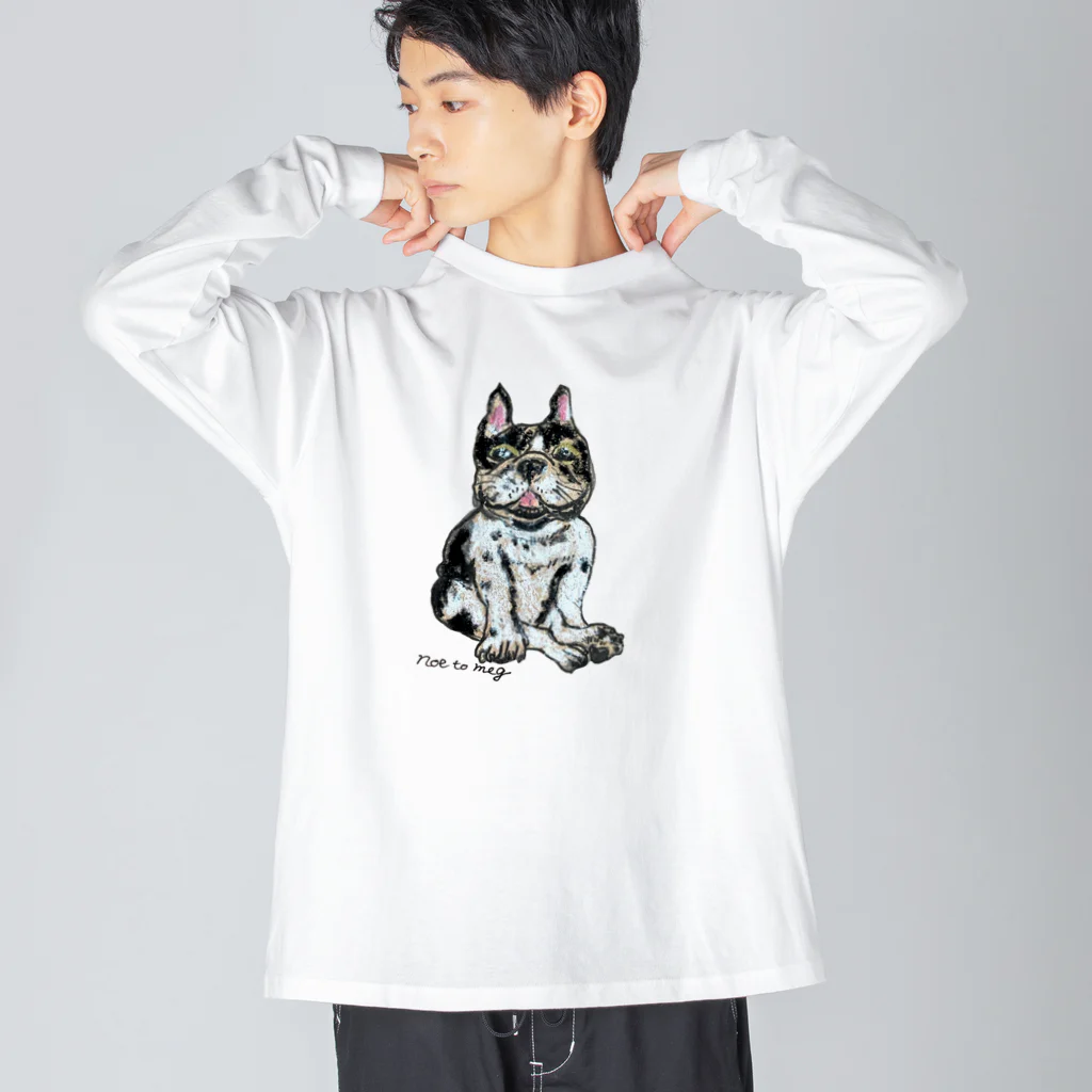 noe_to_meg (ノエとめぐ)のにんまりパイドブヒ ビッグシルエットロングスリーブTシャツ