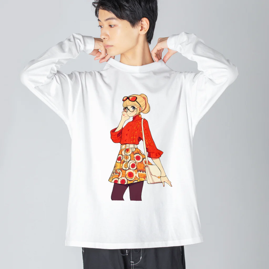 桜音ことこ企画の赤いスウィター Big Long Sleeve T-Shirt