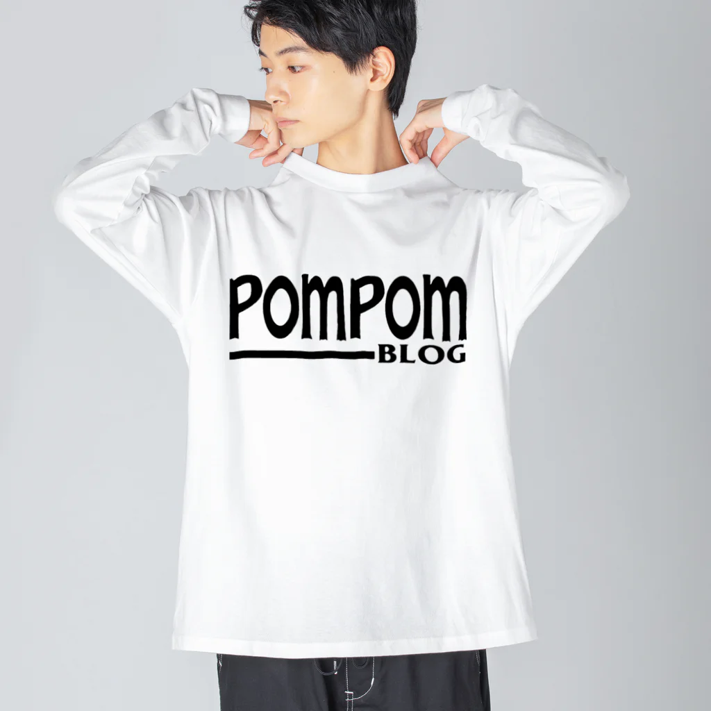 mf@PomPomBlogのPOM CRUZ（black） Big Long Sleeve T-Shirt