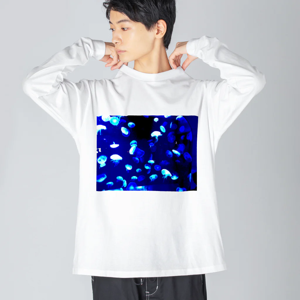 クソ雑魚陰キャパパの海月 ビッグシルエットロングスリーブTシャツ