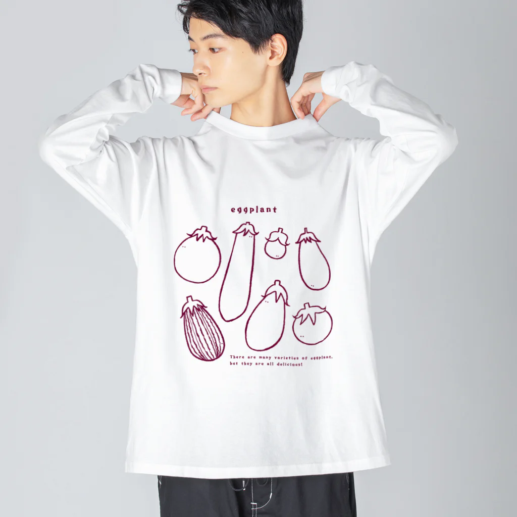 Aランチサラダ付SHOPの夏のeggplantさん1 ビッグシルエットロングスリーブTシャツ