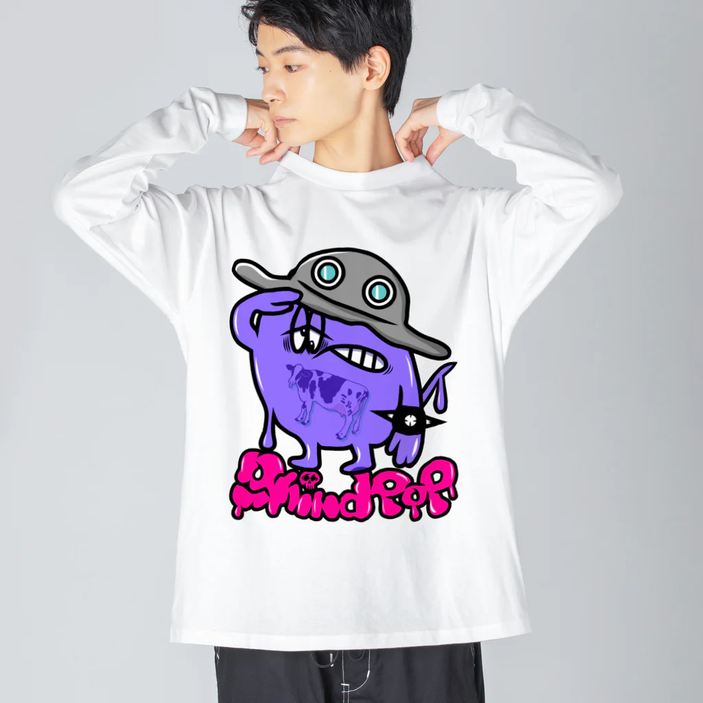 grind popのgp-インベーダーくんとキャトルミューティレーション Big Long Sleeve T-Shirt