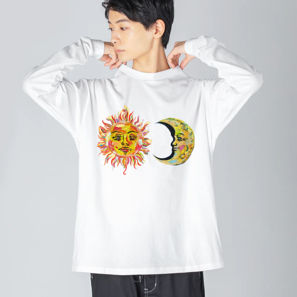 Gemo こうだともこの太陽と月 ビッグシルエットロングスリーブTシャツ