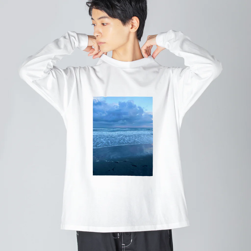 豊風本舗の夏の九十九里浜の浜辺　３ Big Long Sleeve T-Shirt