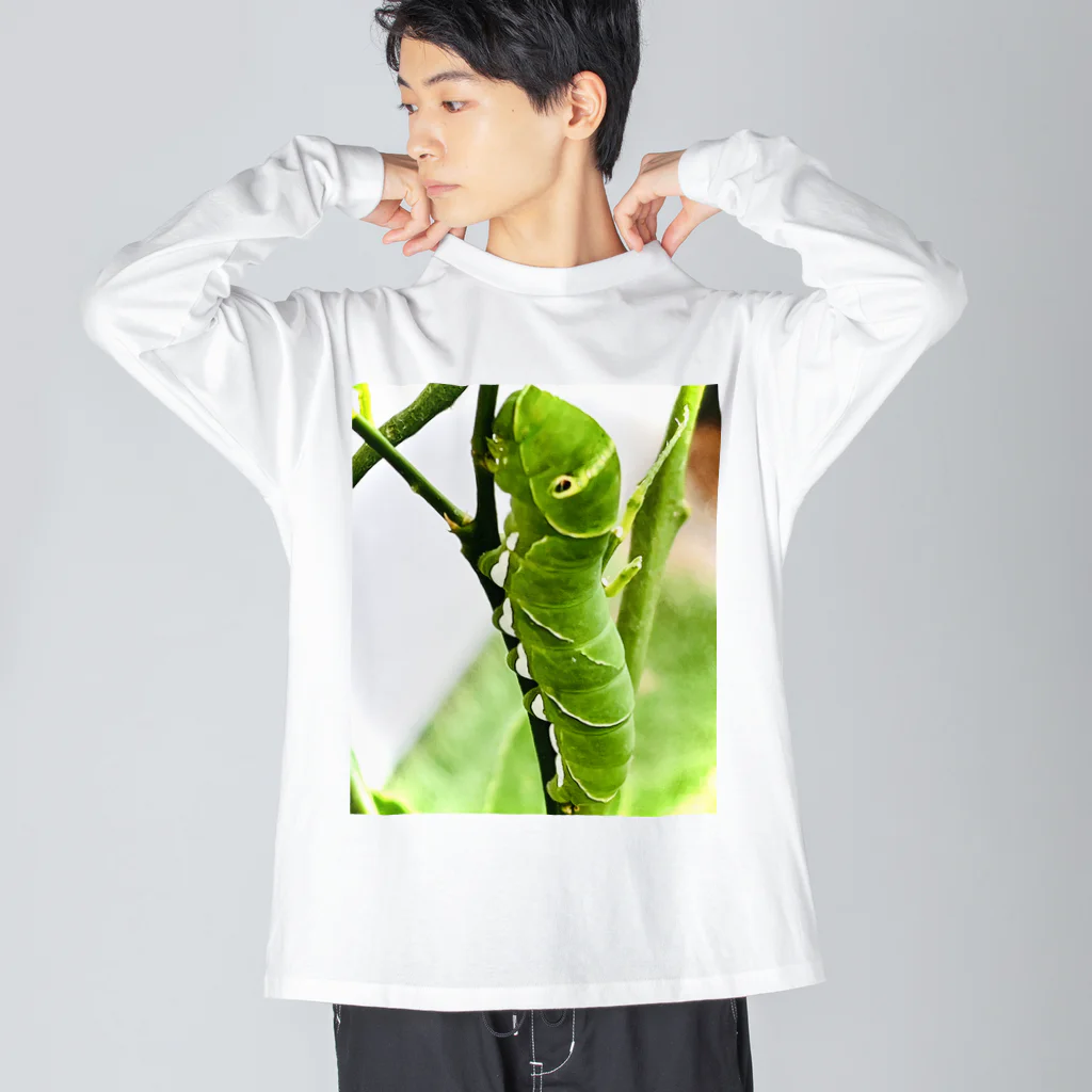 IMABURAIのキラキラ青虫 Big Long Sleeve T-Shirt