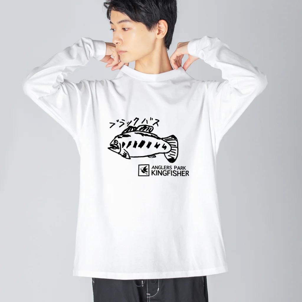 anglerspark_kingfisherのKoki OKAGAWA -Black BASS- ビッグシルエットロングスリーブTシャツ