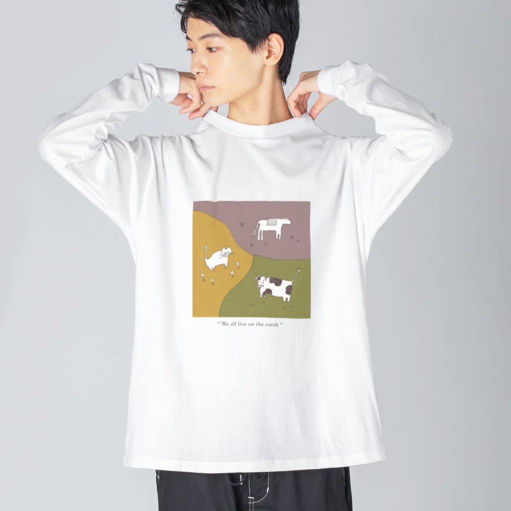 Yuka KikuchiのAnimals  Big Long Sleeve T-Shirt