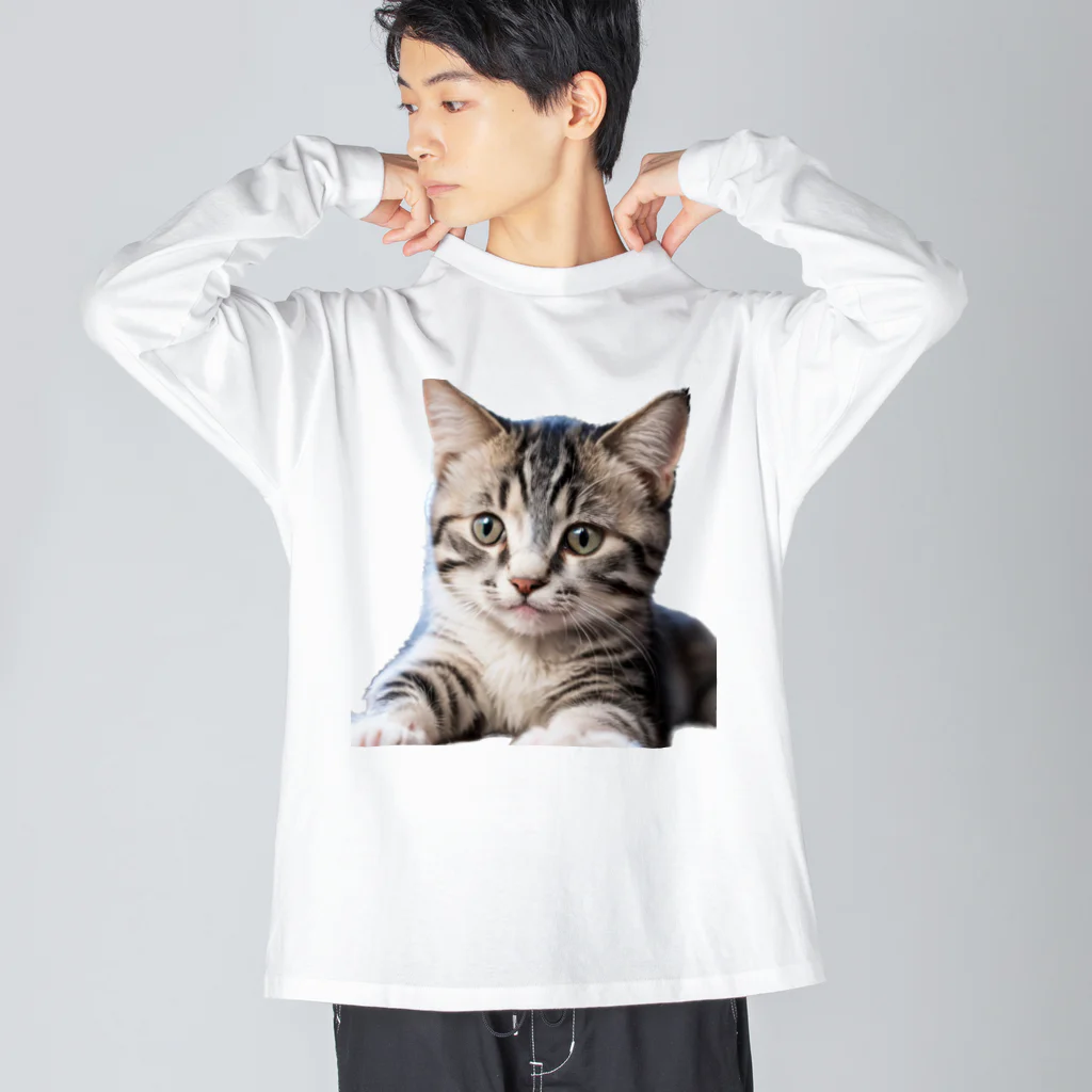 幸運を呼ぶ幸せ丸出しショップの幸運を呼ぶ可愛いネコちゃん Big Long Sleeve T-Shirt