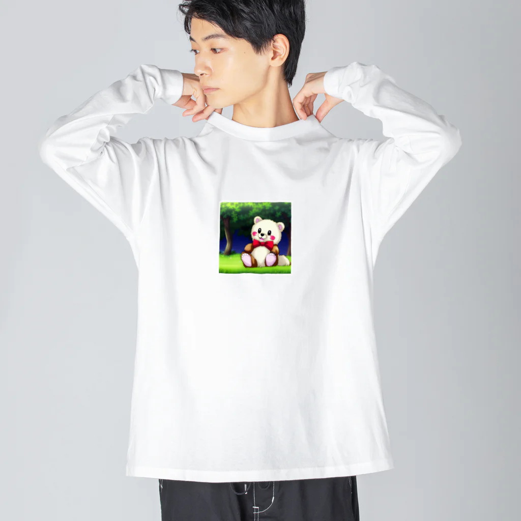 たかこのかわいい熊ちゃん　おがわくん ビッグシルエットロングスリーブTシャツ