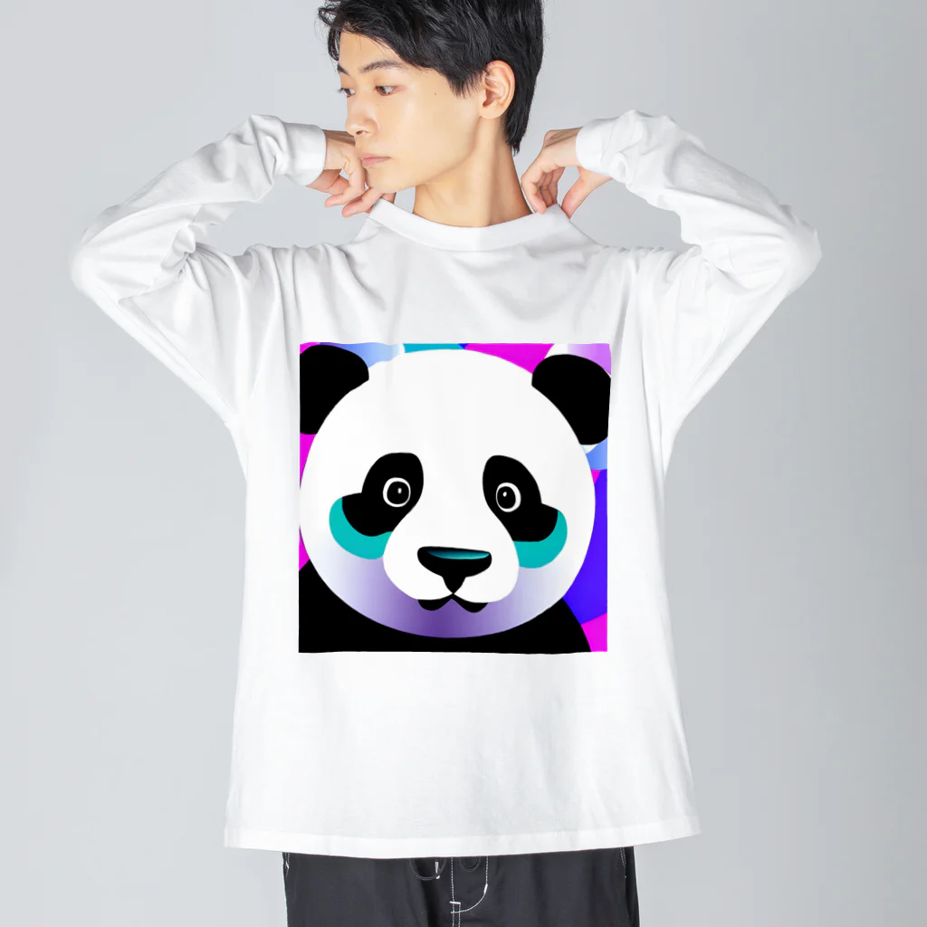 クリエイティブ・クリーチャーショップの蛍光ポップPANDA ビッグシルエットロングスリーブTシャツ