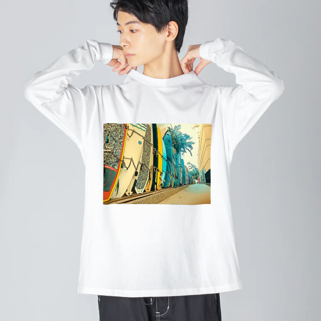 Tomomojiのハワイの裏通 Big Long Sleeve T-Shirt