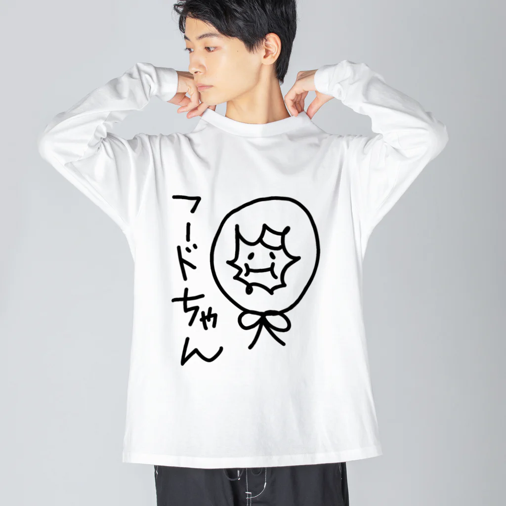 picapikaのフードちゃん ビッグシルエットロングスリーブTシャツ