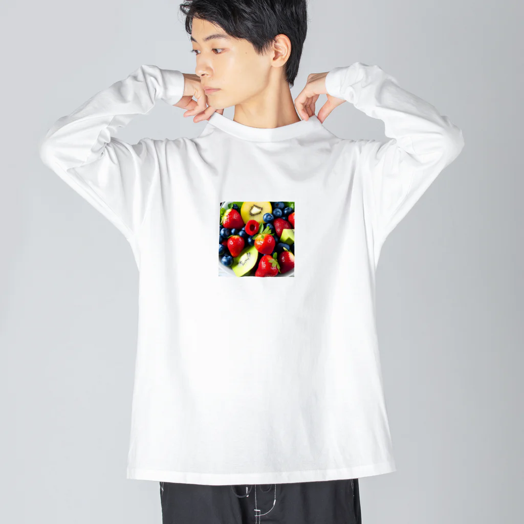 美味しそうなものやさんの美味しそうな果物のグッズ Big Long Sleeve T-Shirt