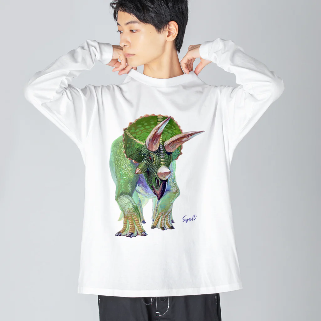 segasworksのTriceratops ビッグシルエットロングスリーブTシャツ