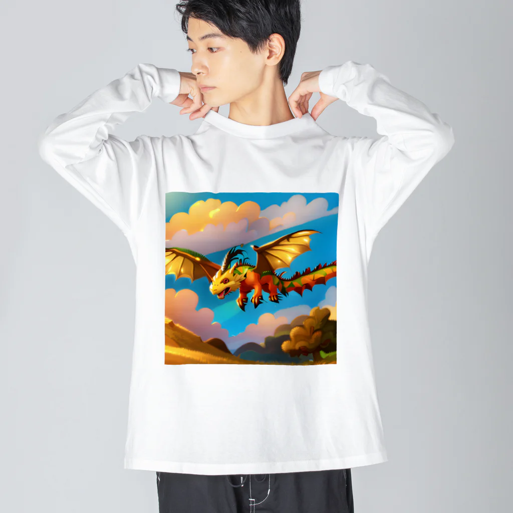 Wakuryuの八恩森の守り空龍　 Big Long Sleeve T-Shirt